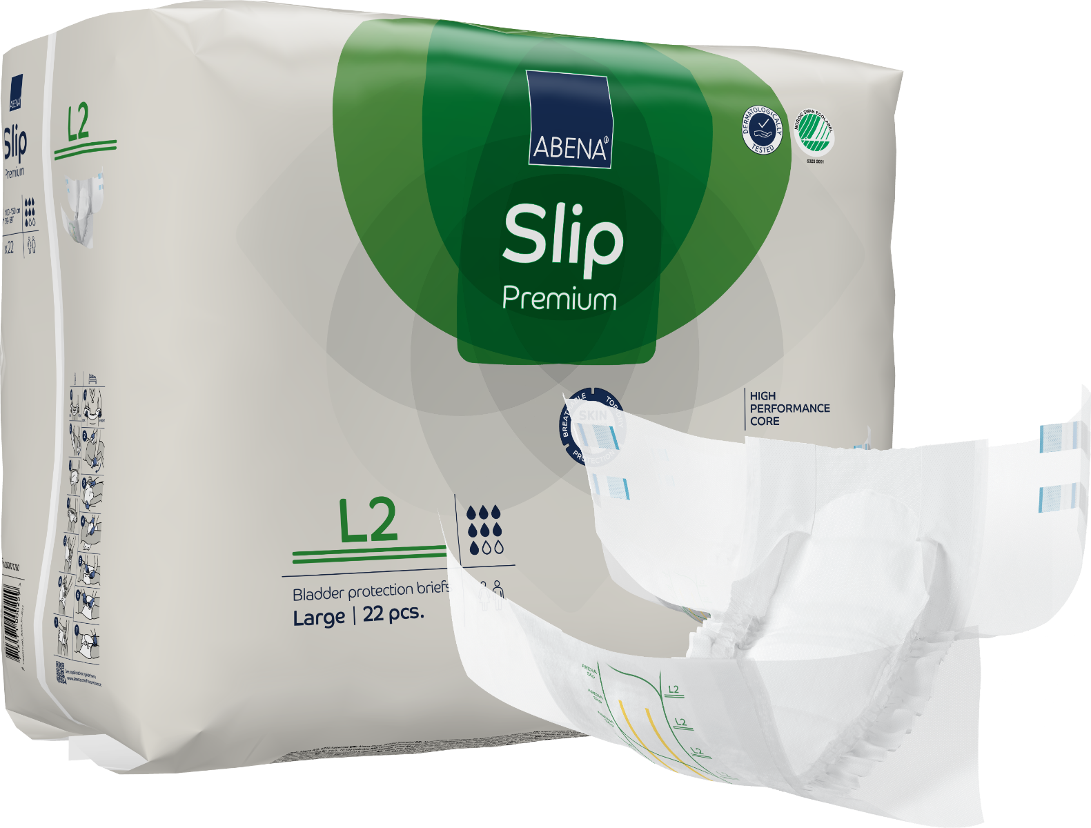 Abena Slip Premium 2 Adult Diaper Brief for Incontinence