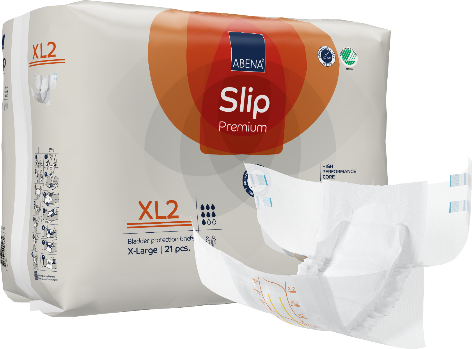 Abena Slip Premium 2 Adult Diaper Brief for Incontinence