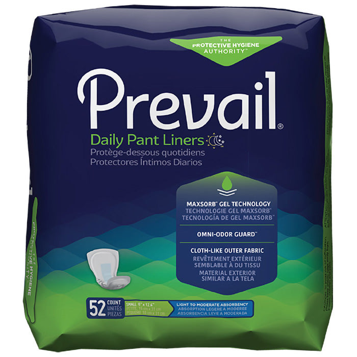 Prevail Pant Liners SM Adult Incontinence Bladder Control Pad - 13.5 Inch