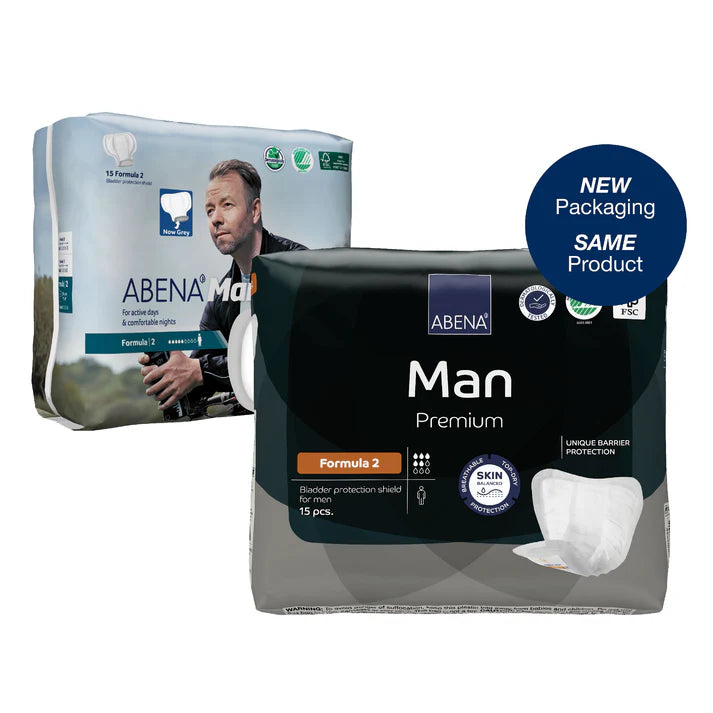 Abena Man Formula 2 Male Incontinence Guards -9"x11.5"