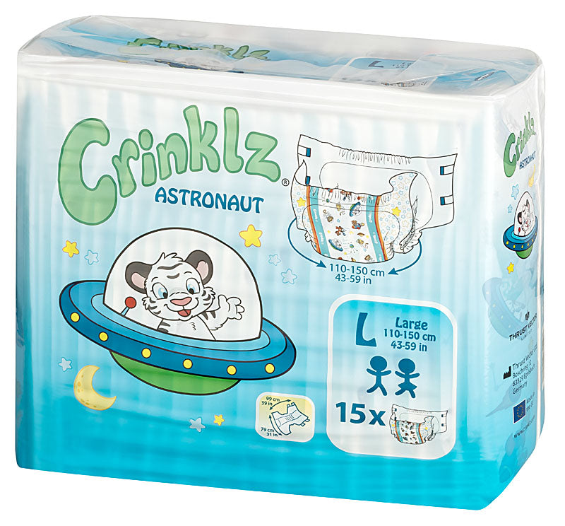 Crinklz (Astronaut) Adult Diaper Brief for Incontinence