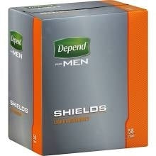 Depend Shields for Men Adult Incontinence Bladder Control Pad