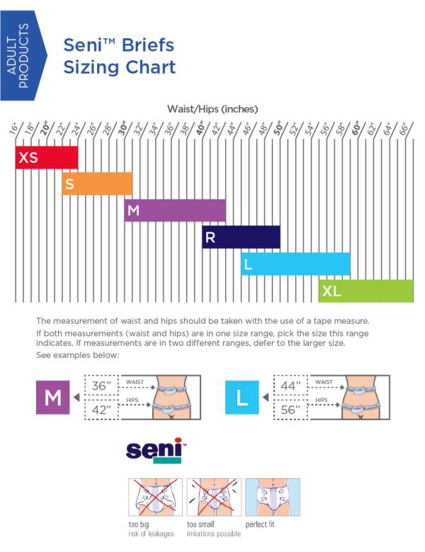 Seni Quatro Adult Diaper Brief for Incontinence