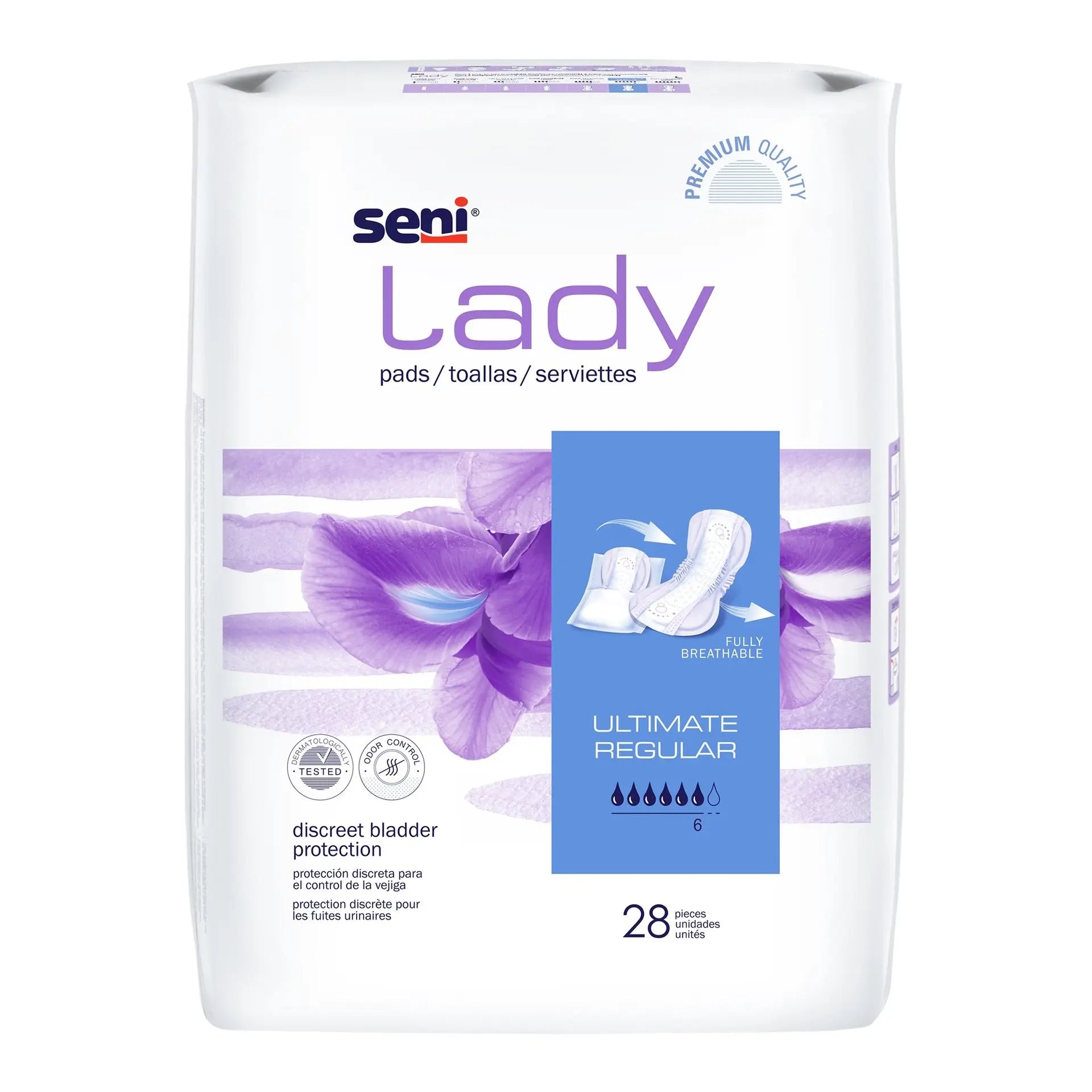 Seni Lady Ultimate Regular Adult Incontinence Bladder Control Pad - 14.4 Inch