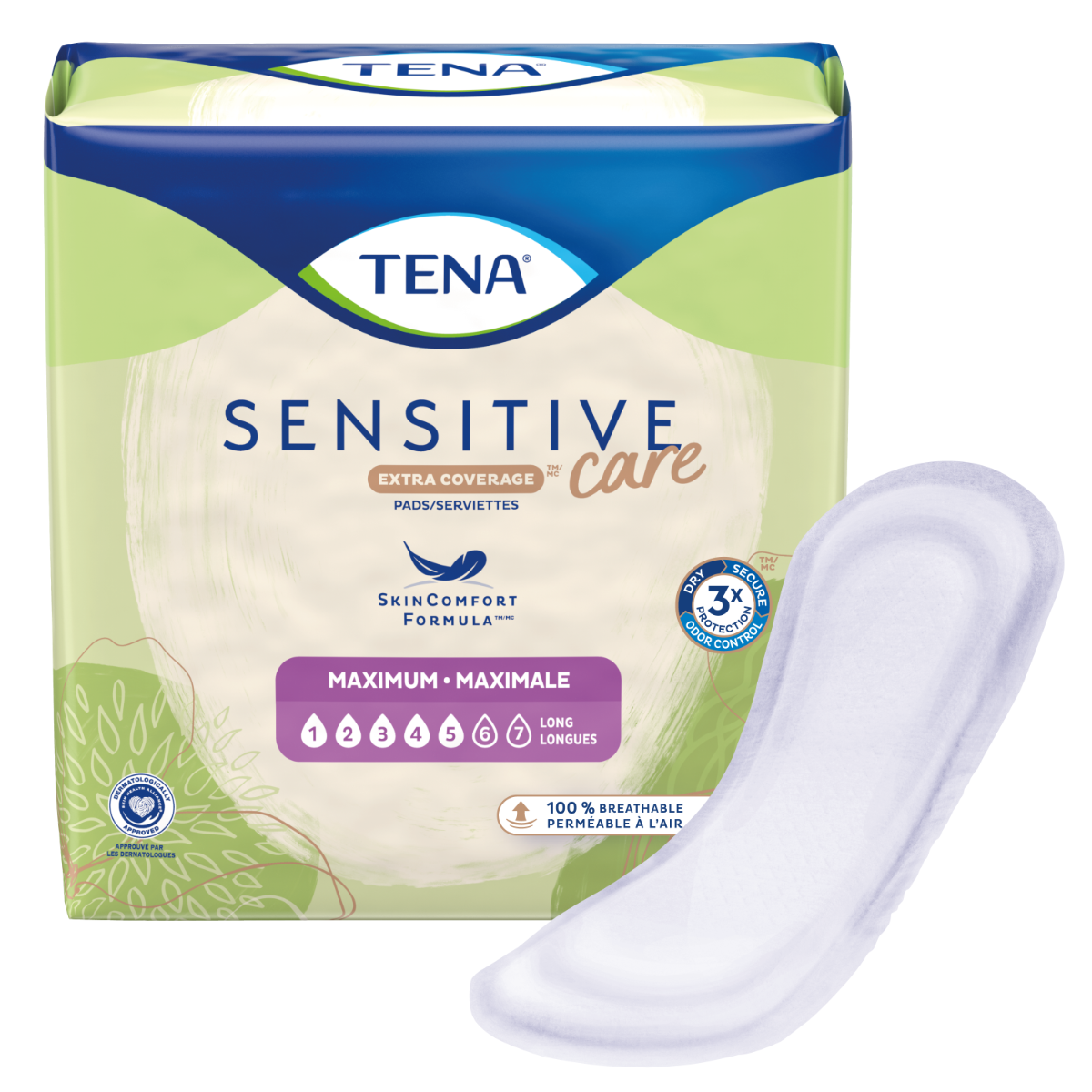 TENA Intimates Maximum Long Adult Incontinence Bladder Control Pad - 15 Inch