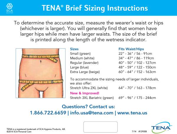 TENA Youth Adult Diaper Brief for Incontinence - Size: Youth