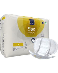 Abena San 7 Premium Liner Incontinence 2-Piece Pad Systems - 14x25 Inch